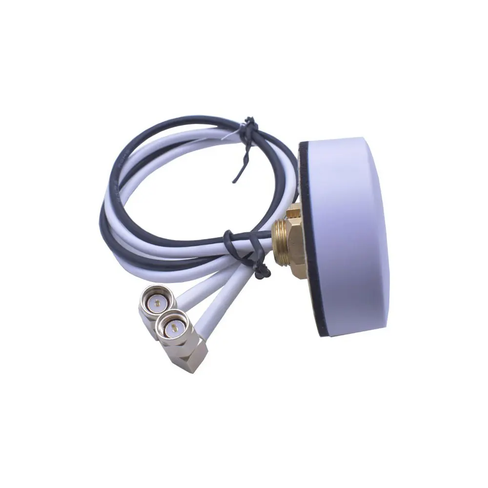 White High-Gain Industrial 4G+GPS Combo Antenna for Vehicle | Stable Signal Reception for Truck/Car/Engineering Vehicle