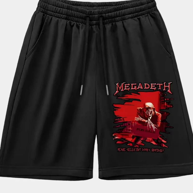 

Лето 2025 г., мужские шорты с принтом в американском стиле ретро на черном фоне, новые летние модные мужские и женские уличные шорты в стиле ретро