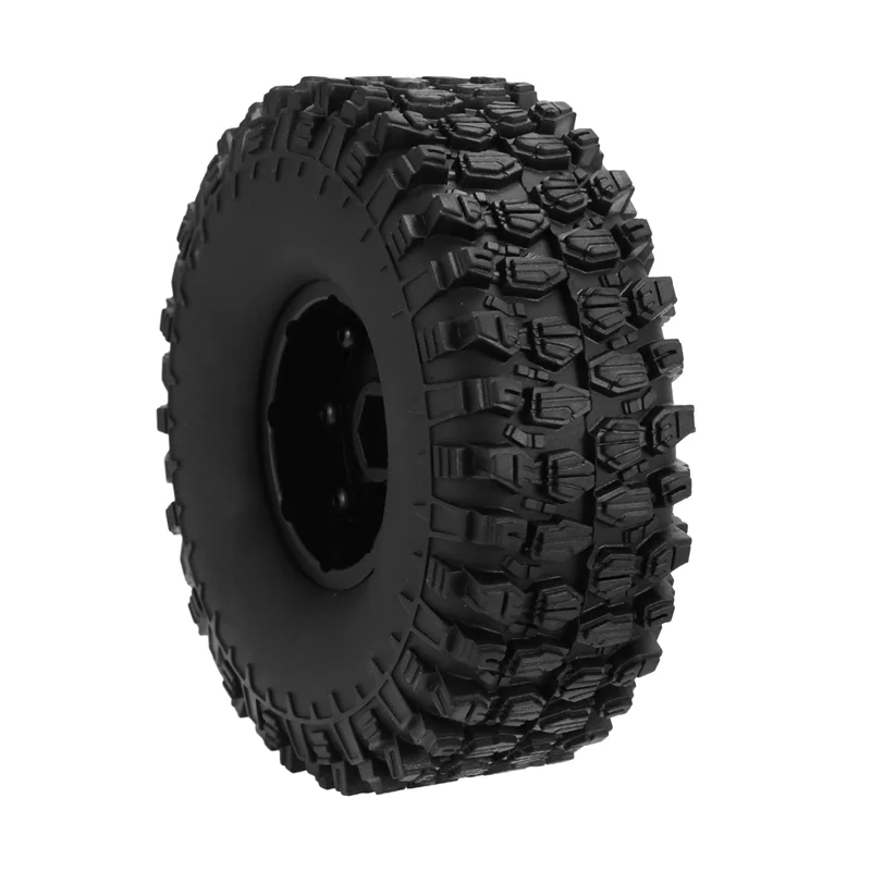 

DELAM-8PCS 120Mm 1.9 Beadlock Wheel Rim Tire Set For 1/10 RC Crawler Car Traxxas TRX4 RC4WD D90 Axial SCX10 II III Redcat MST