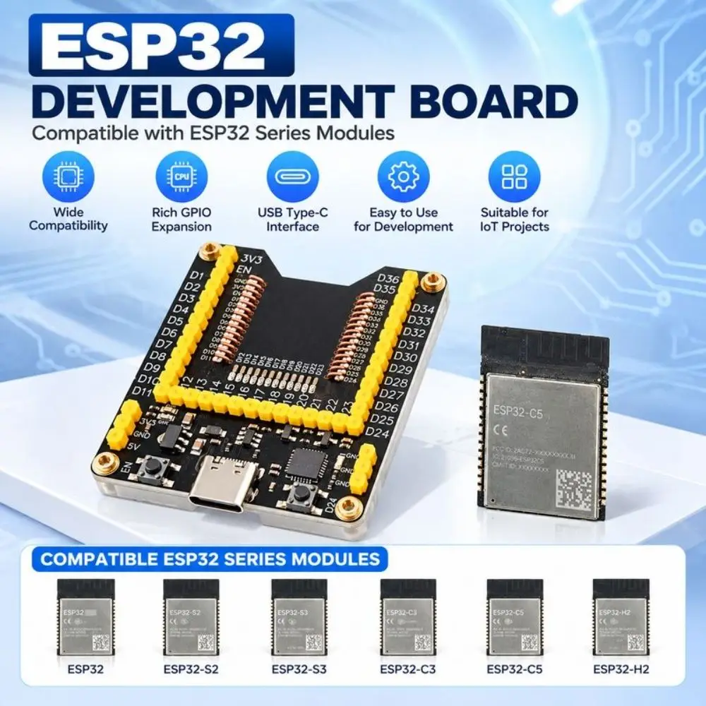 Professional WiFi Programmer Test Board DIY Bluetooth Firmware Development Board Educational ESP32 Module Board IoT Projects
