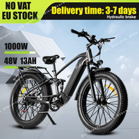 X26 Electric Bike 1000W Motor 48V13Ah Lithium Battery Hydraulic brake City Ebike Adult Mountain 26*4.0 Fat Tire Electric Bicycle