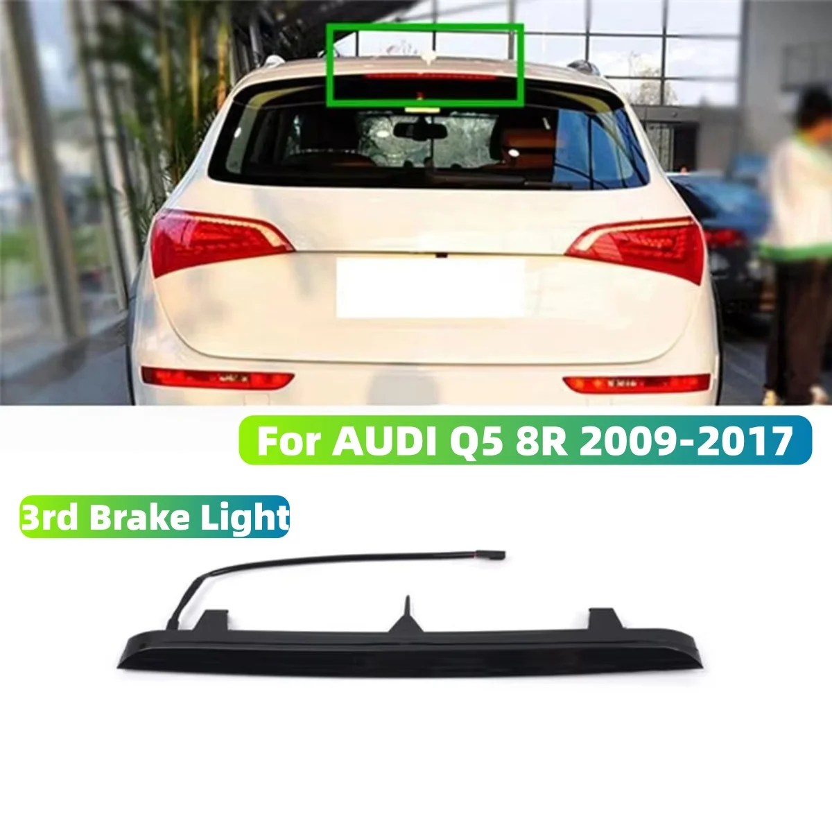 8R0945097 Red/Smoked Lens Car LED Rear Boot Third Brake Light High Level Stop Lamp 8R0945097 For AUDI Q5 2009-2017