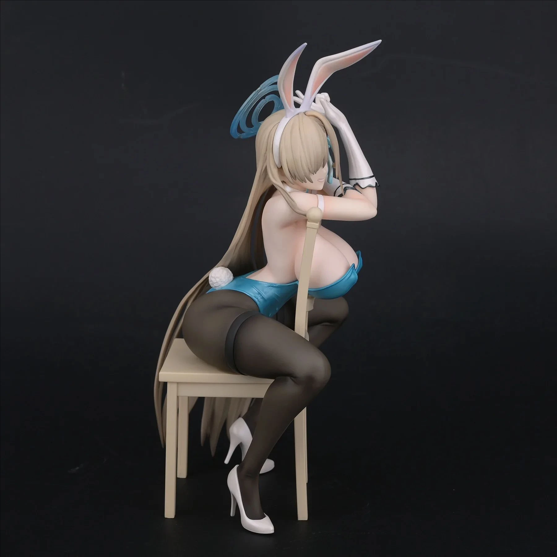 21cm Blue Archive Ichinose Asuna Bunny Girl Sit In Chair Game Girl Figures Models Statue Models Boys Collectible Ornament Doll