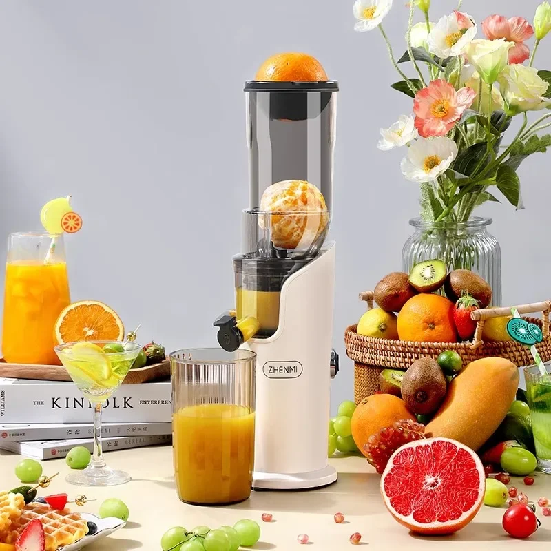 220V Premium Masticating Juicer with Pulp Separation by Zenmi - Slow Juicer for High Yield and Nutrient Extraction