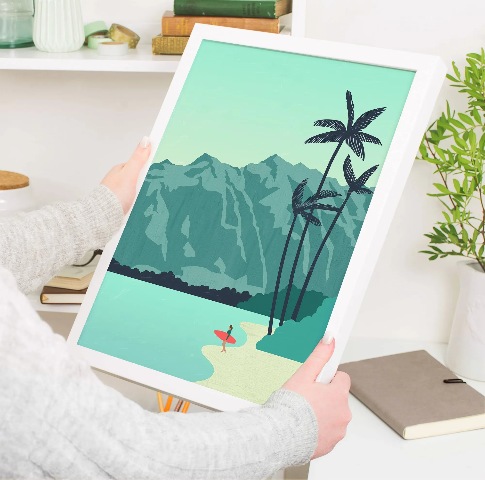 World City Travel Poster Canvas Print Minimalist Illustration Bangkok Finland Paris Mountain Lake Landscape Wall Art Home Decor