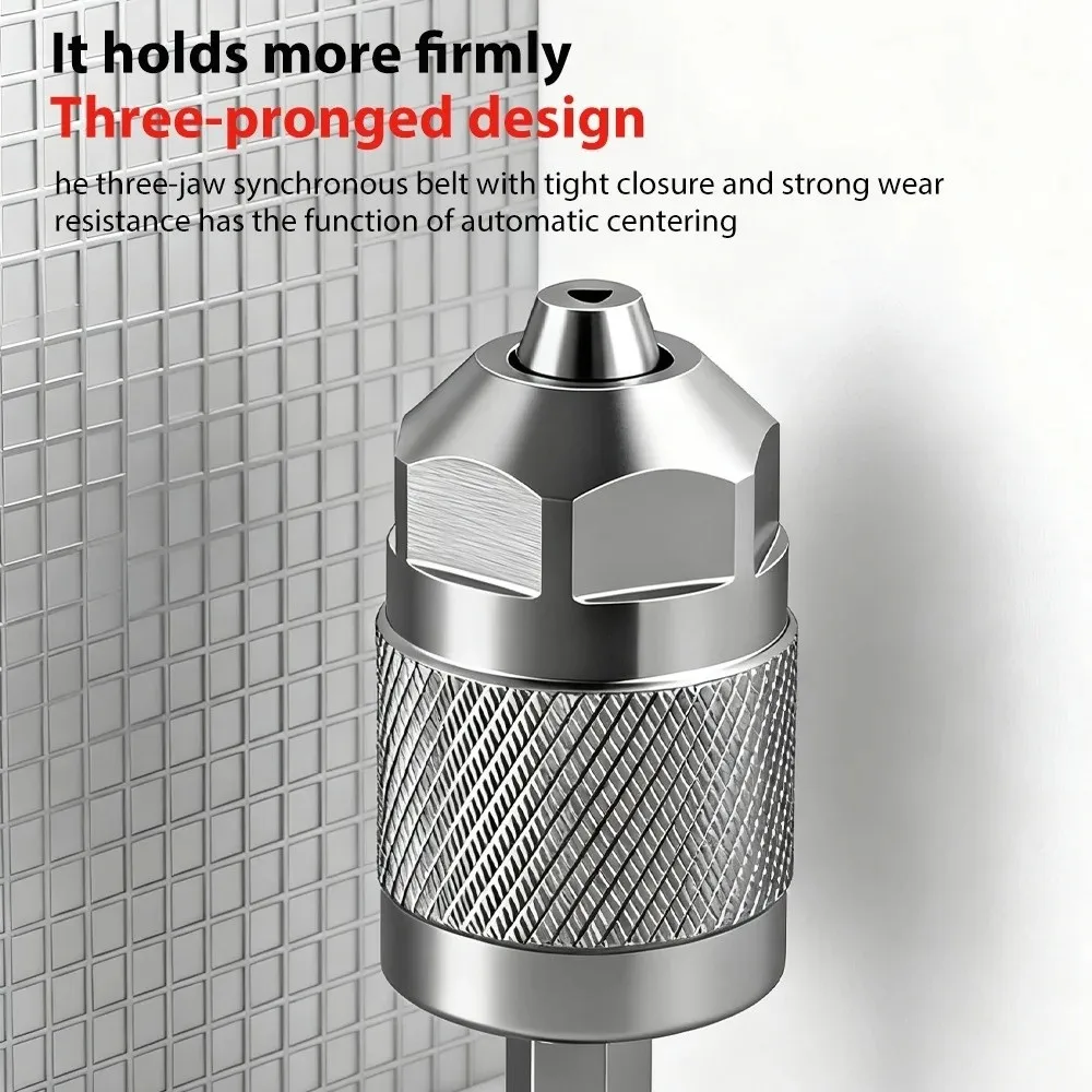 Nouveau Adaptateur de mandrin de perceuse auto-serrant 1.5-6.5mm 1/4 pouces mandrin à changement rapide poignée hexagonale mandrin de perceuse pneumatique réparation à domicile