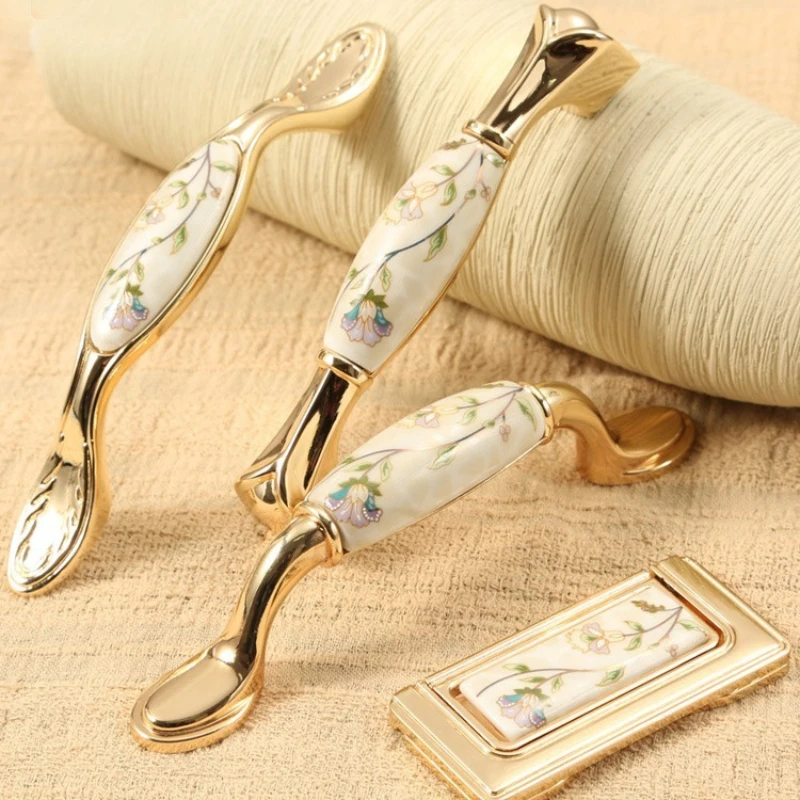 Chinesische Vintage-Schubladenknöpfe, moderne antike Keramik-Schrankgriffe, Kleiderschrank-Türgriffe, europäische Möbelgriffe, Möbelbeschläge – Detail 5