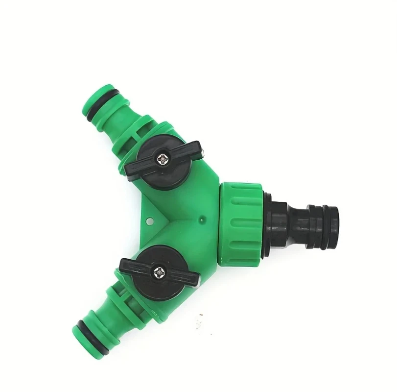 2 Way Garden Water Pipe Connectors Pipe Adapter Y Shape Hose Splitter Valve Three Way Plastic Valve With Switch Shunt Valve 2025