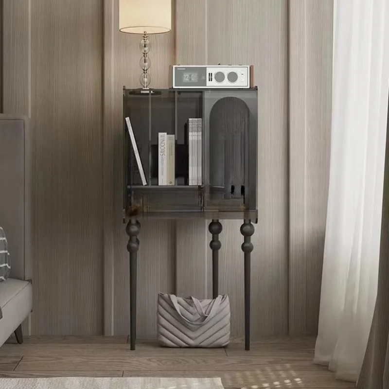 Bookcase with tempered frame