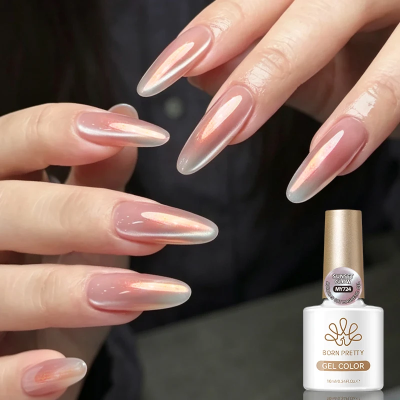 BORN PRETTY Aurora Bubble Gel Polish 10ml Cat Magnetic Eye Sparking Glitter Ultra Shine Semi Permanent  Soak Off Nail Art Varnis