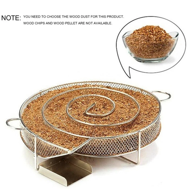 3X Cold Smoke Generator For BBQ Grill Or Smoker Wood Dust Hot And Cold Smoking Salmon Meat Burn Stainless