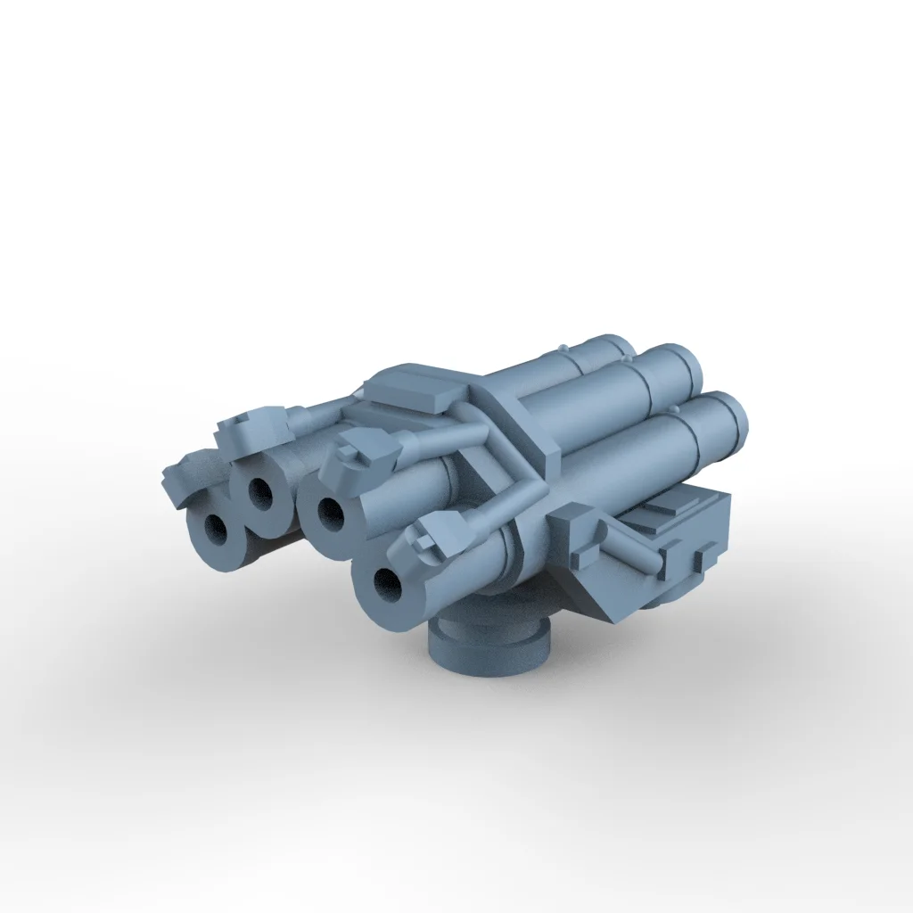 Yao's Studio LYCG398 1/350 1/200 1/700 Model Upgrade Parts Germany Quadruple-Mounted 375mm Antisubmarine Rocket Launcher