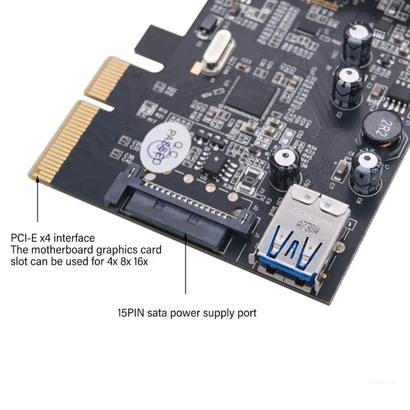 Fast Speed PCIE 4X To USB3.1 Expansion Card Support 10Gbps Fast Transfer PCIE USB Adapter Dropship