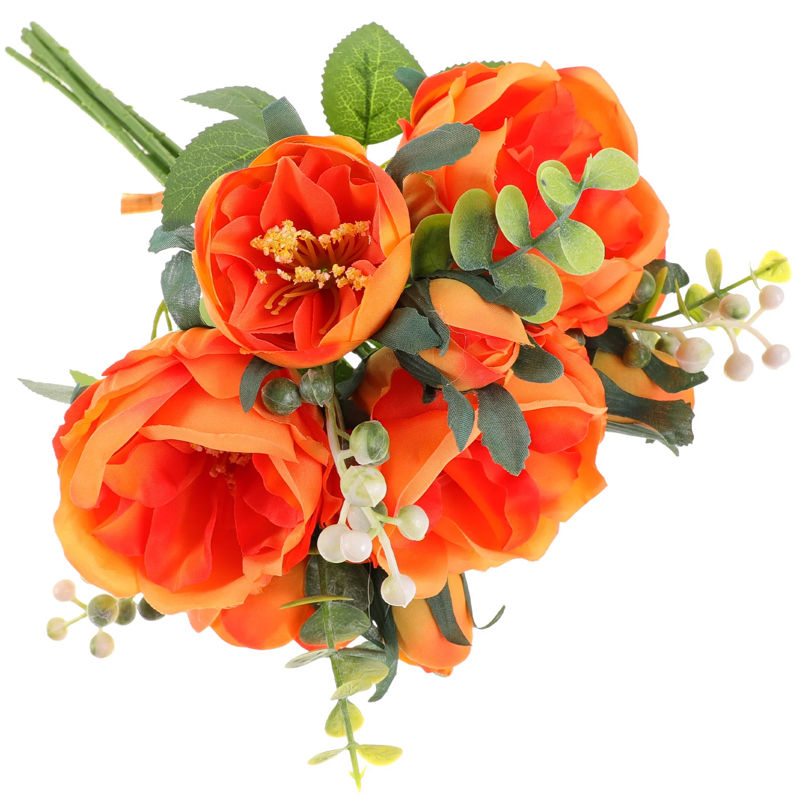 

Artificial Flower Bouquet Silk Wedding Bridesmaid Bridal Hibiscus Decoration Realistic H held For Bride Home Party Centerpiece