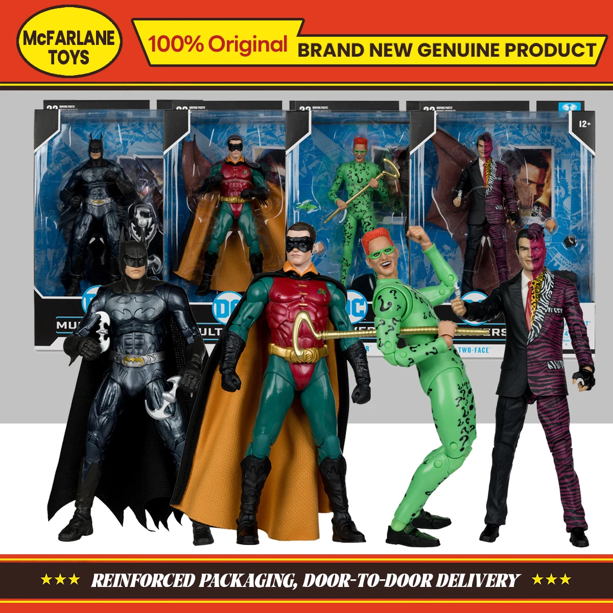 McFarlane DC Multiverse Batman Forever Series Robin The Riddler Two-Way 7 inches Action Figure Doll Toys Collect Model Gift