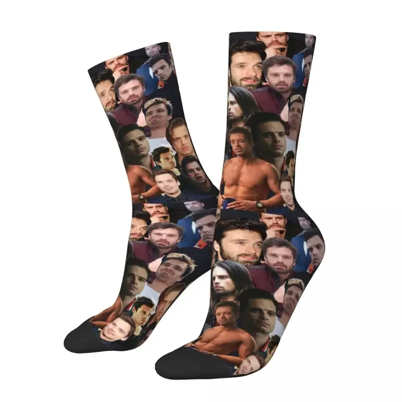 

Y2K Sebastian Stan photo collage men women fashion high quality spring summer autumn winter socks gifts