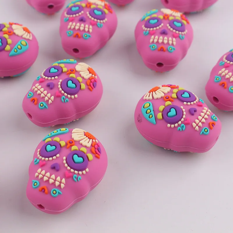 20/50pcs New Silicone Focal Beads Baby Teether Beads Teething Chew Toys DIY Pacifier Chain Jewelry Bracelet Pens Accessories view 4