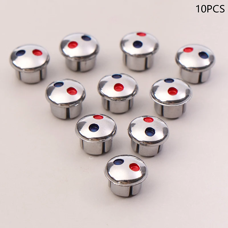 10pcs Kitchen Bathroom Mixer Tap Indicate For Faucet Handles Faucet Handle Hot Cold Water Sign Red Blue Label Decoration Cover