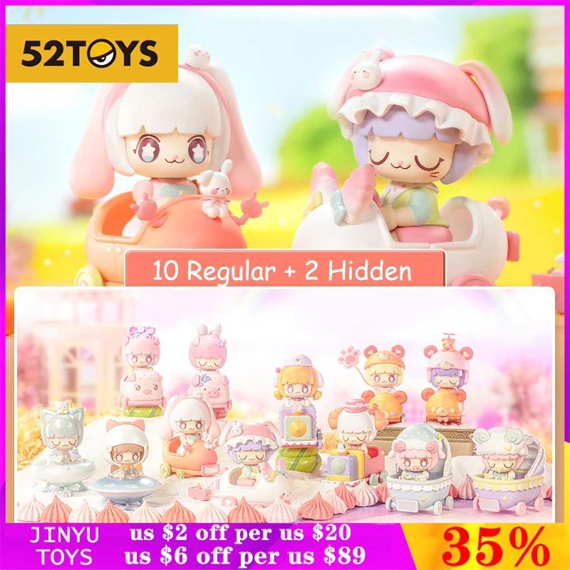 

Original 52Toys Kimmy&Miki Baby Bumper Car Series Cute Anime Figure Mystery Box Toys Children's Holiday Gift Birthday Guess Bag