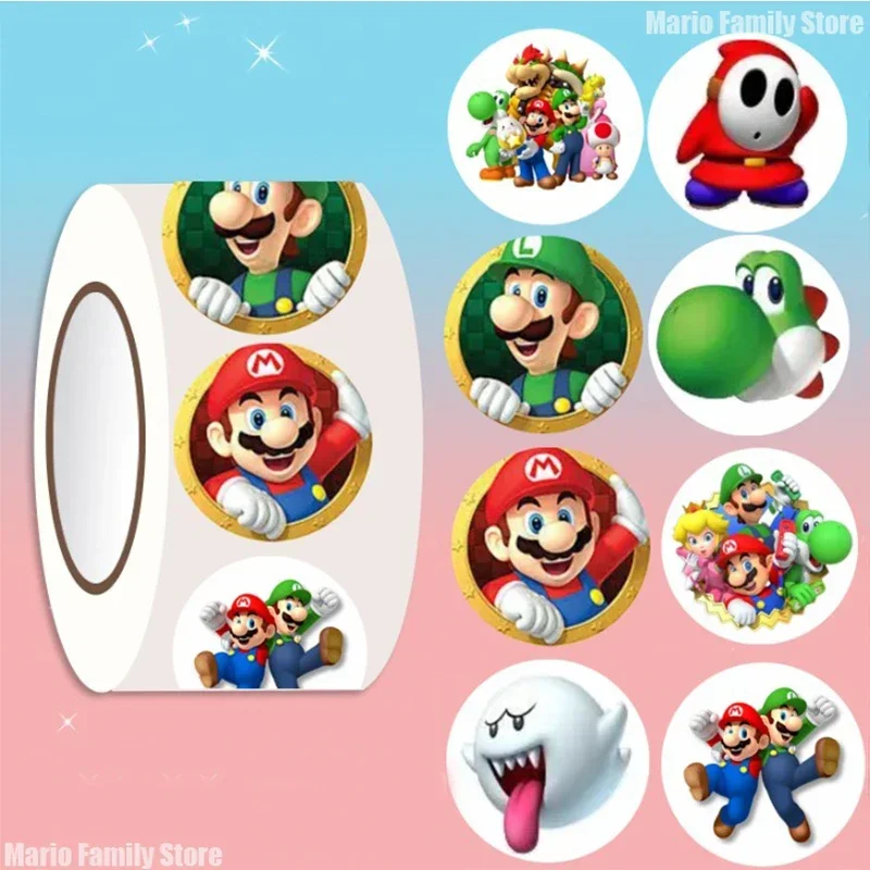 500pcs Super Mario Bros Stickers Anime Cartoon Children Decoration Stickers Cute Luggage Graffiti Label Decoration Seal Sticker