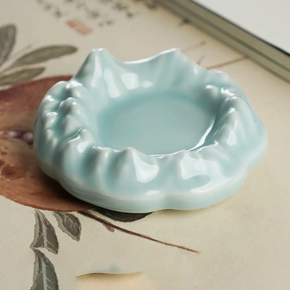 Creative Ceramic Mountain Shaped Inkstone Brush Ink Ink Brush Pen Rest Holder Glaze Paperweight Painting Tool Calligraphy