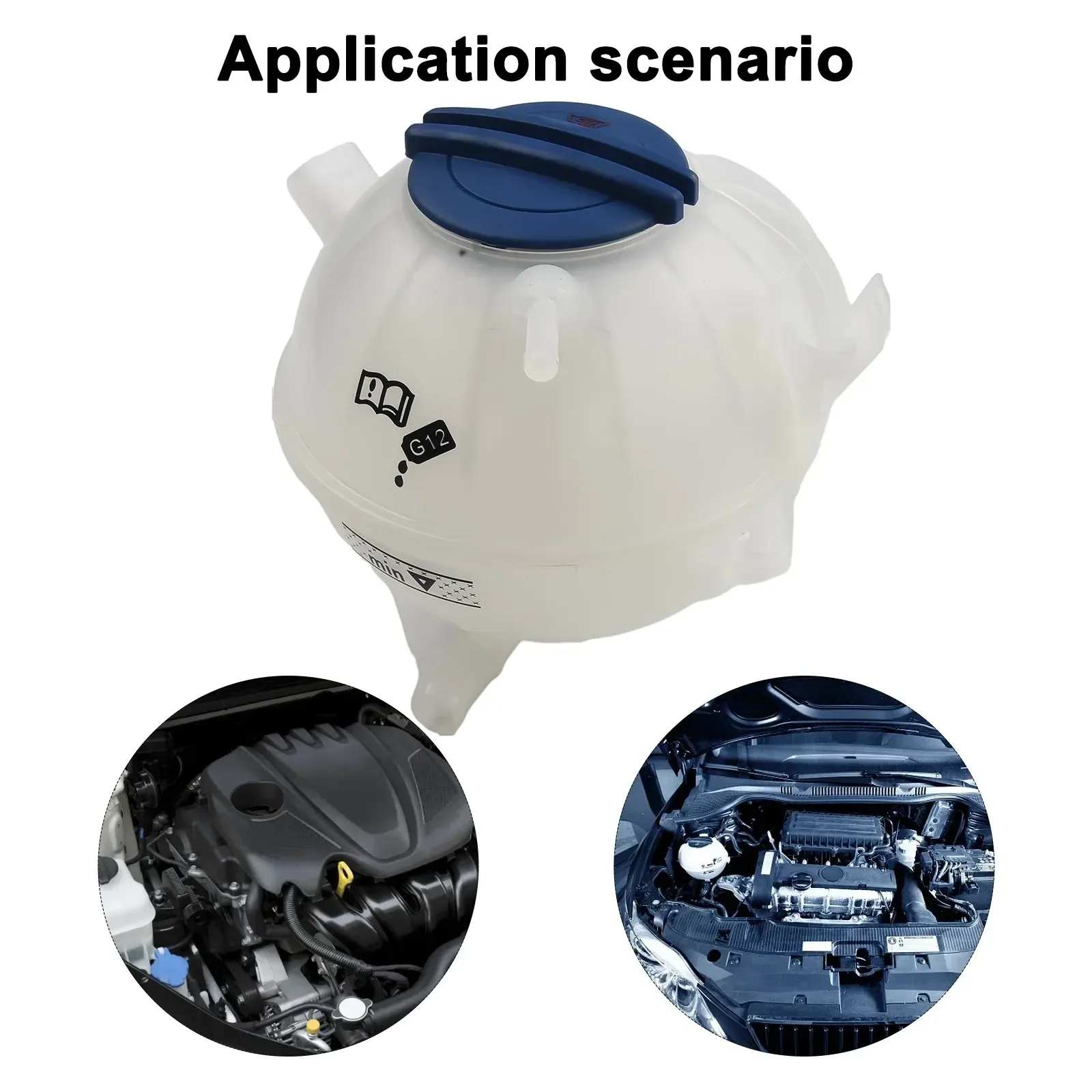 1pcs Seat  Coolant Expansion Water Tank Engine Radiator Coolant Tank Reservoir W/ Cap For GOLF For MK6 1K0121407A