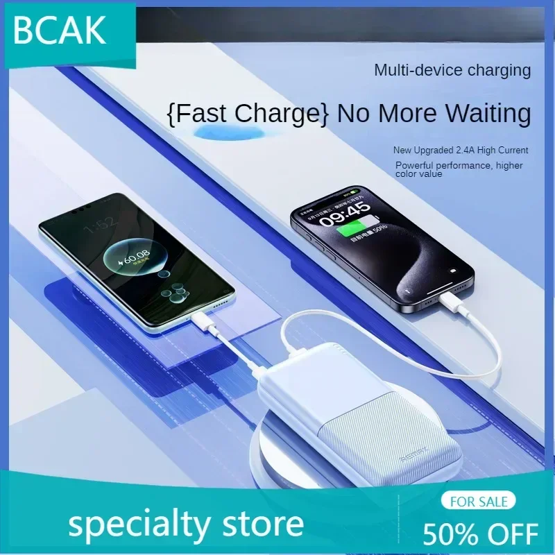 BCAK  flagship store Power Bank 20000mAh 10,000 Large Capacity Durable Fast Charging Mobile Power Supply outdoor