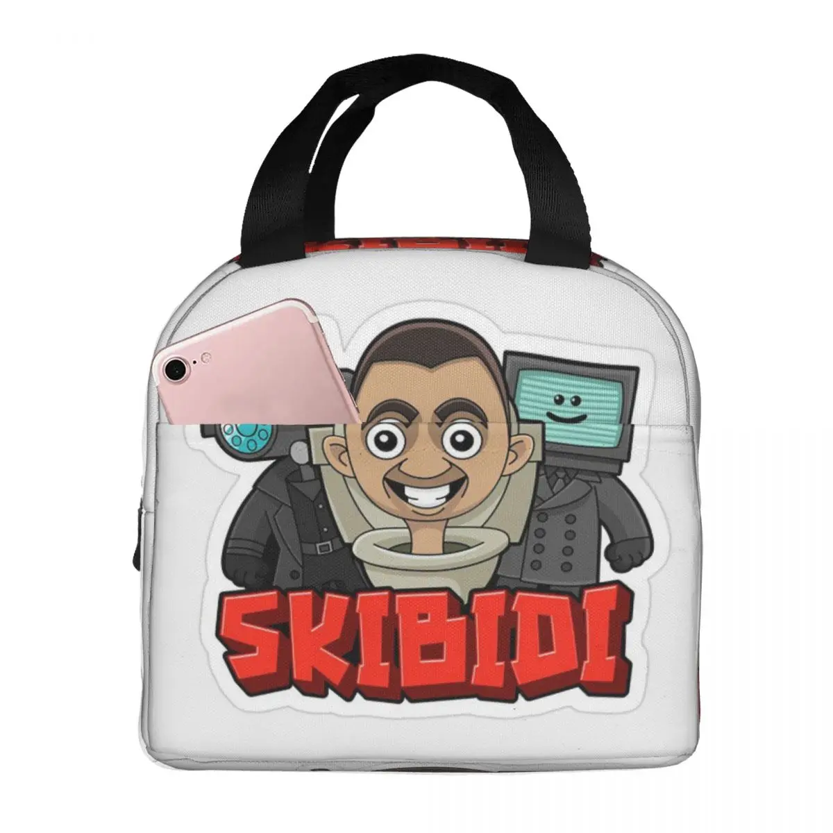 

Titan Speakerman Skibidi Toilet Insulated Lunch Bag for Women Office Cooler Thermal Food Box Tote Lunch Boxes Container
