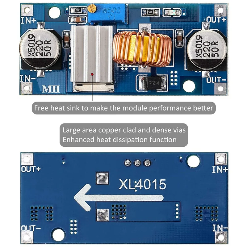 DC-DC調整可能なバックコンバーター、低減電圧レギュレーター、パワーモジュール、4v-38v〜1.25v-36v、8個