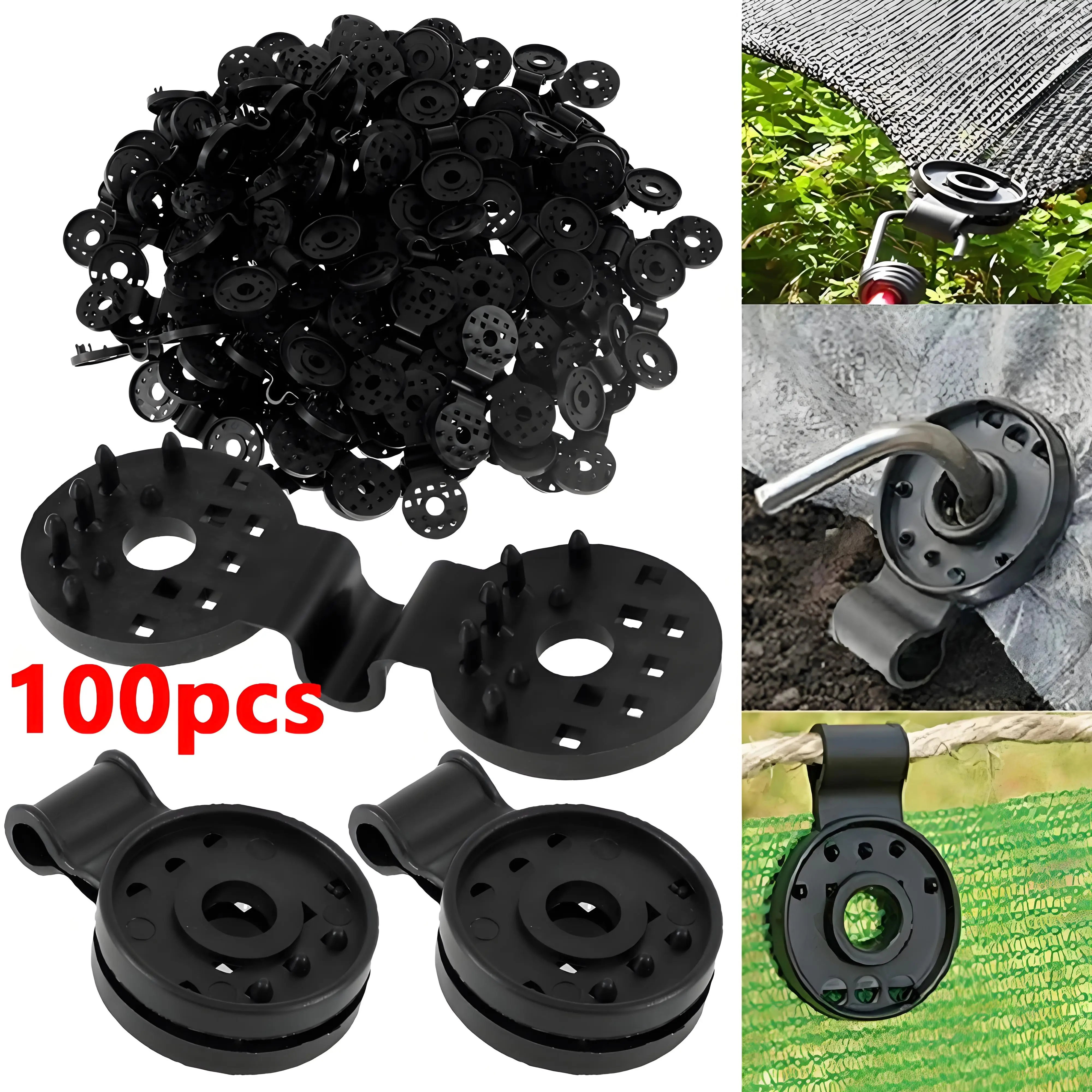 

100 шт., пластиковые зажимы для ткани для тента, сверхмощные круглые зажимы для крепления солнцезащитной сетки, многоразовые зажимы для ткани солнцезащитного козырька, многоцелевые