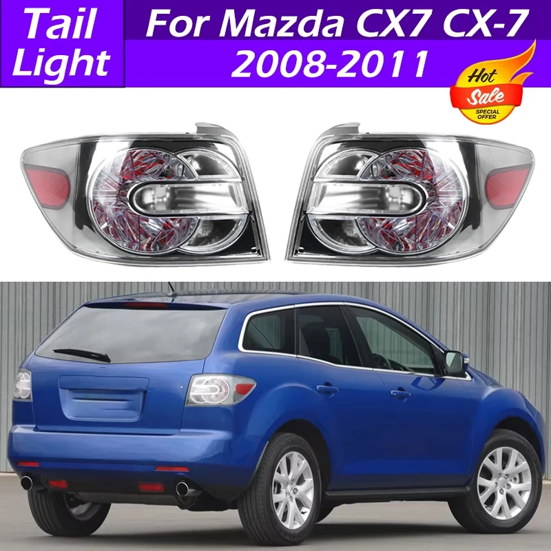 

Для Mazda CX7 CX-7 2008 2009 2010 2011, задний бампер автомобиля, задний фонарь, задний фонарь, предупреждающий стоп-сигнал, задние фонари без лампочек