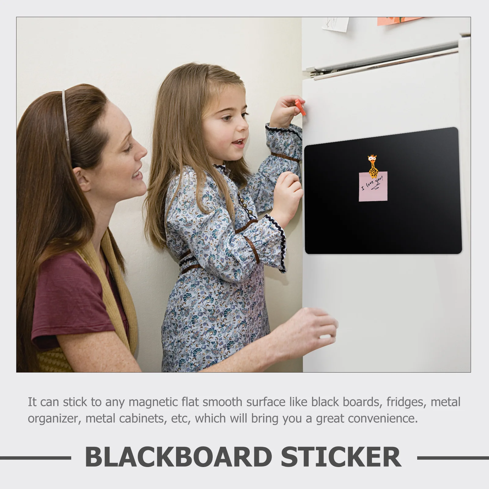 

Refrigerator Blackboard Stickers Writable Magnetic Tape Self-adhesive Tips Pad Home Supplies Office Stationery White