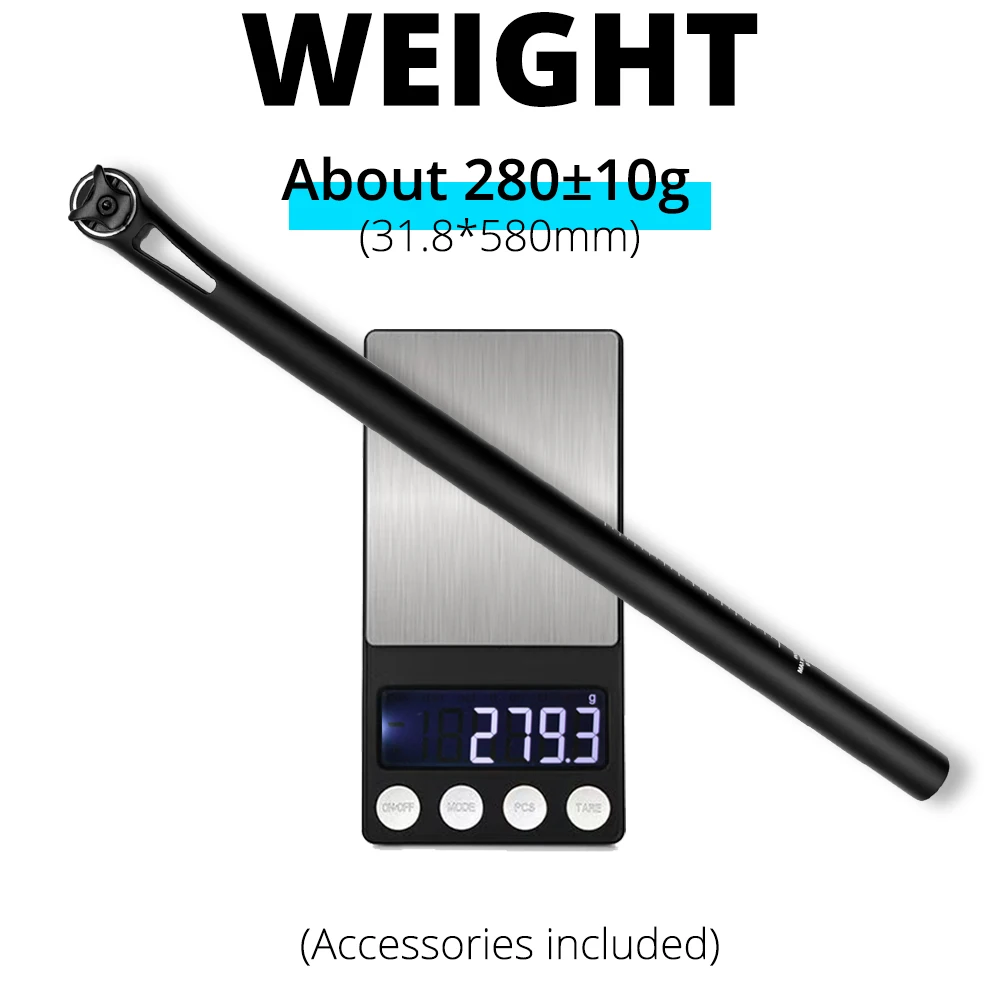 ULLICYC Full Carbon, Performance faltbare Fahrradsattelstütze 5 ° /25 °   Versetzt 31,8/33,9/34,9 mm, Faltrad für C/P/T-Linien-Sattelstütze