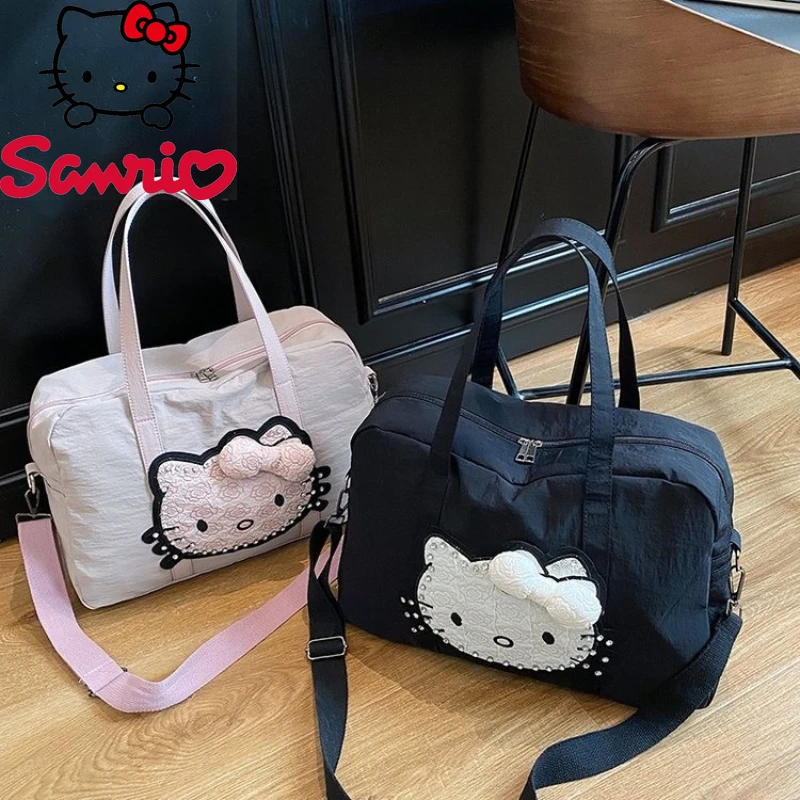 

Hello Kitty New Short-distance Luggage Bag Fashionable High Quality Women's Shoulder Bag Large Capacity Women's Crossbody Bag