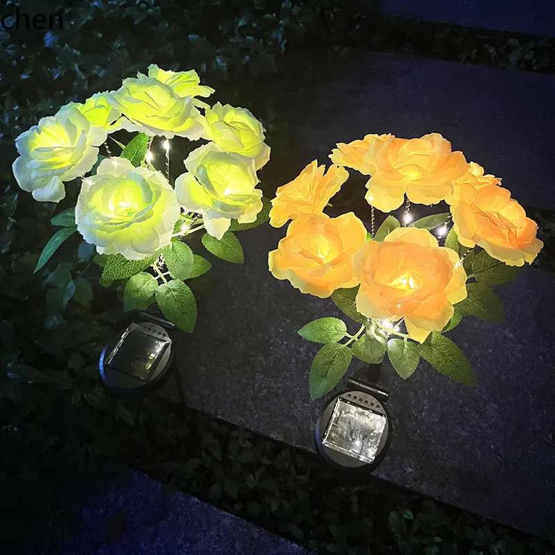 Zml rose bouquet wedding courtyard decoration valentine's day artificial flower decoration lighting decoration