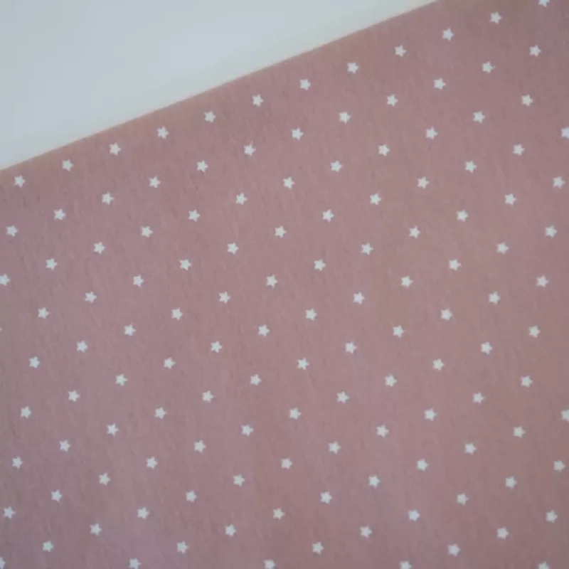Pink Star Wave Pattern Brushed Cotton Fabric Handmade DIY Sewing Quilting Material Home Decor Fabric