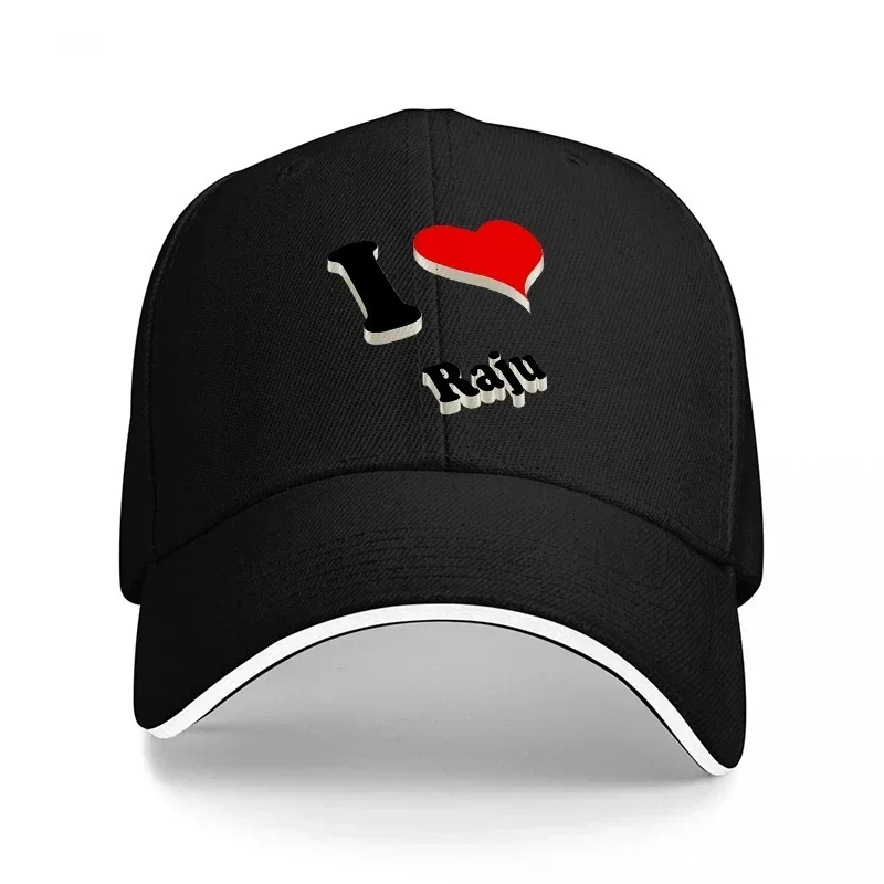 New I Love Kaju Baseball Cap Black With Red Heart Design Classic Adjustable Hat For Everyday Wear And Fashion Statement
