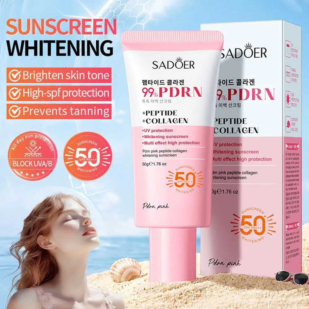 Salmon Peptide Collagen Isolation Cream 50g UV Protection Moisturizing Skin Care for Face Body Antioxidant Makeup Primer New