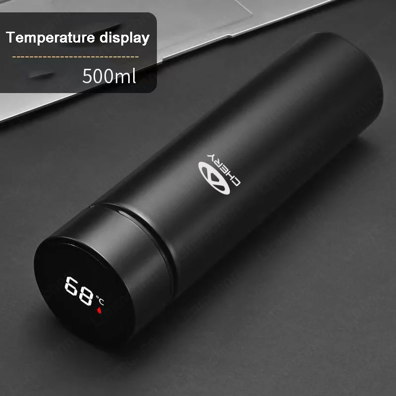 

304 Stainless Steel Thermos Cup Smart Display Vacuum Water Cup Car Mug For Chery Tiggo 2 3 4 7 8 Pro QQ Iq Fulwin Fulwin Arrizo