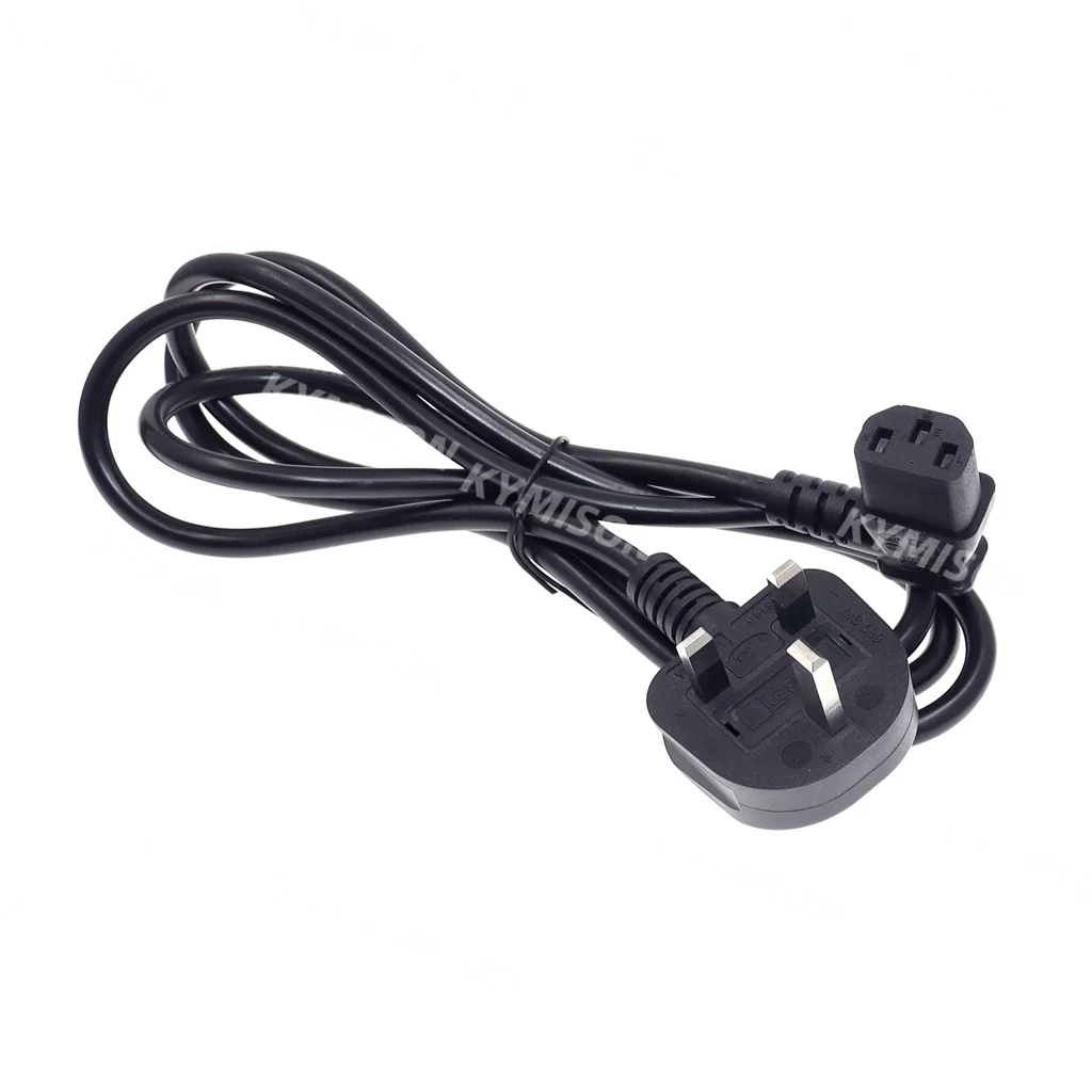 IEC320 C13 Right / Left Angle to UK 3 pins Main plug Extension Power Cable 1.8M AC Singapore Malaysia Plug Power Cable Lead Cord