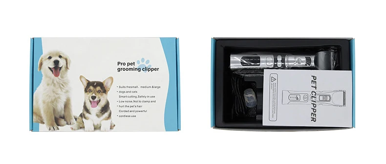 High Power Smart Hund Clippers Pflege Trimmer Haustier Haarschnitt Maschine für Hunde Pflege Cutter Wiederaufladbare Abnehmbare Klinge – Detail 11