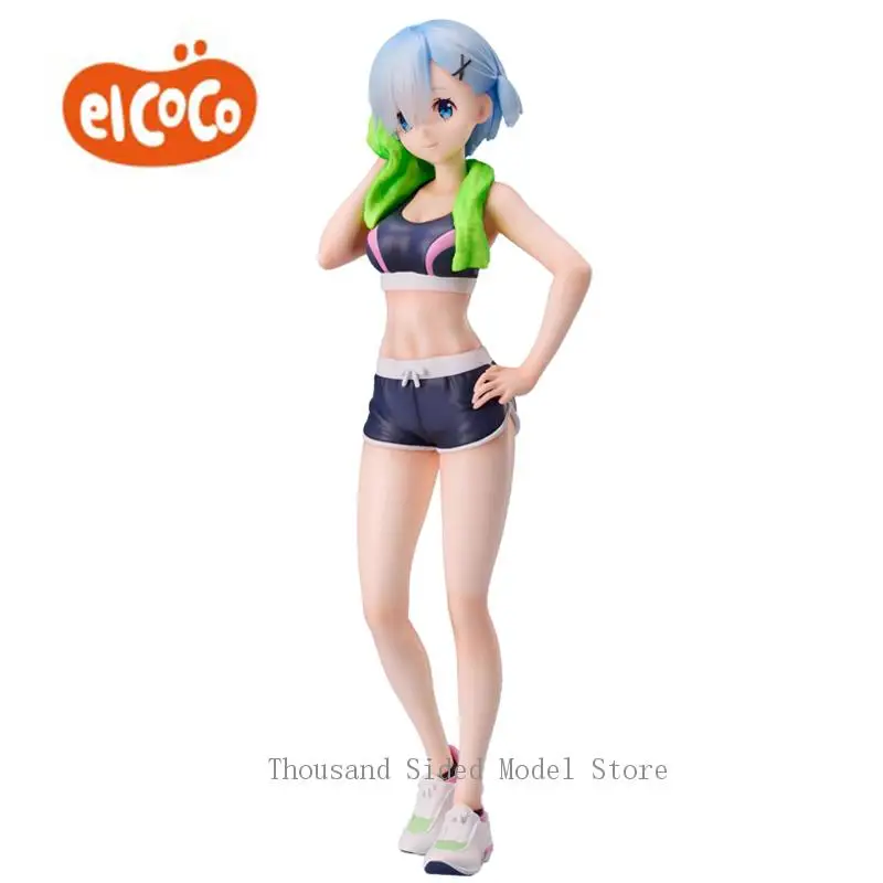 

IN Stock Original elCOCO Rem Sports Wear Re:Life in a different world from zero 1/7 Anime Figure Model Collectible Toys 22.4Cm