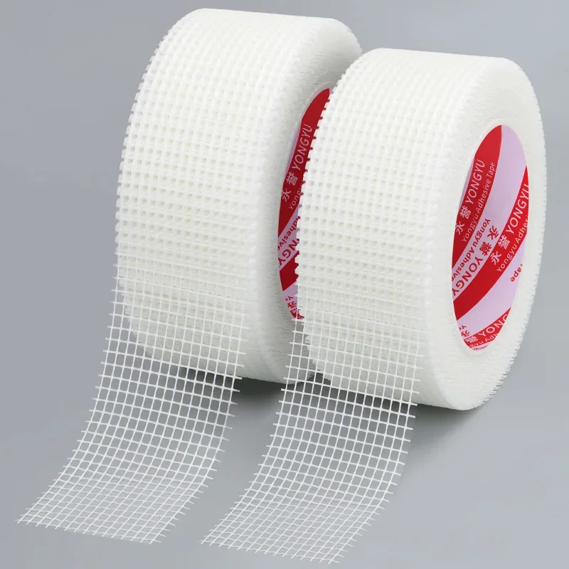 

Grid Self adhesive wall crack prevention mesh with glass fiber mesh cloth cover gypsum alkali resistant tape wall crack repair