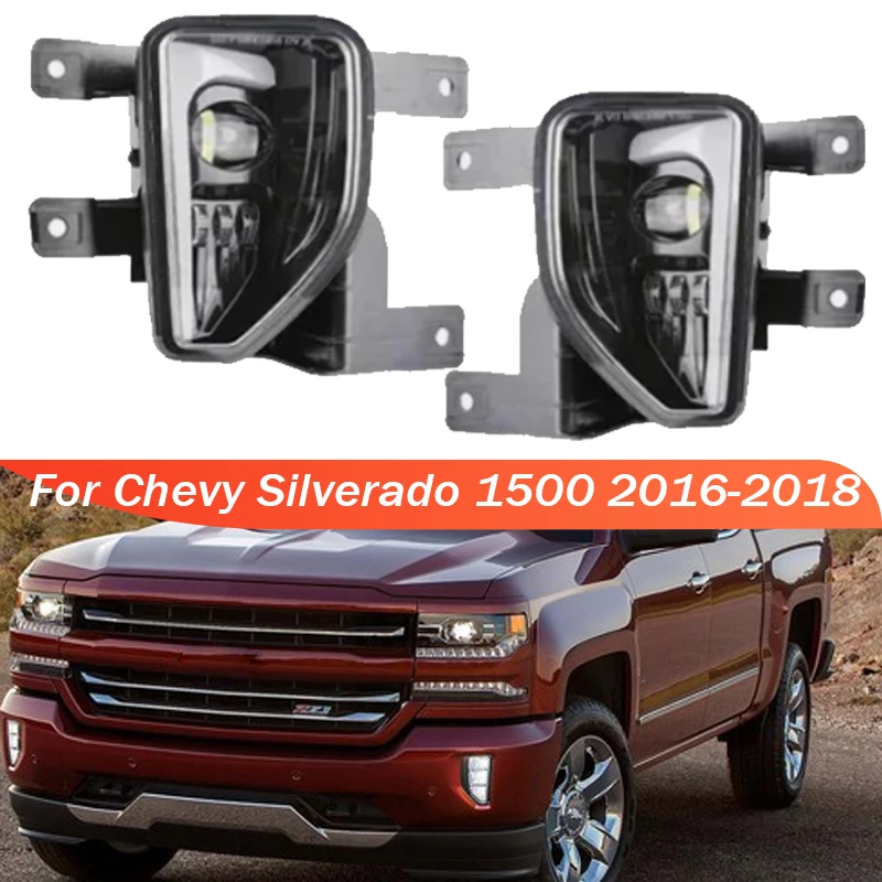 

Auto Parts Front Bumper Fog Light Daytime Running Lamp For Chevy Silverado 1500 2016-2018 LED Car Turn Signal Lights