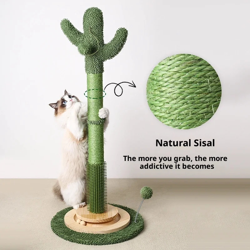 Poste rascador grande de sisal para gatos de interior, duradero - imagen 4
