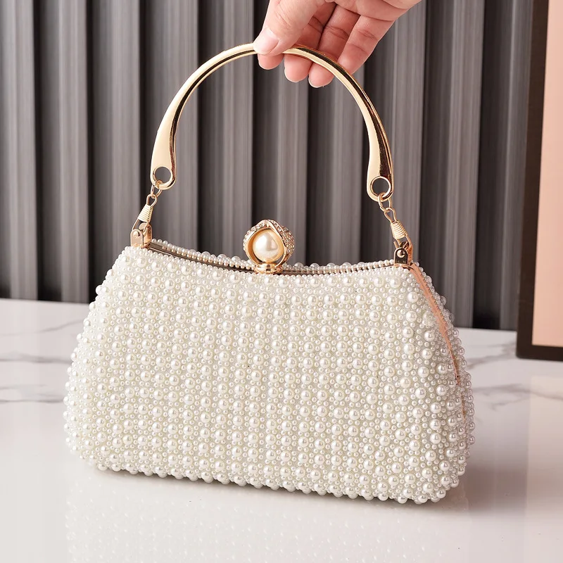 

Elegant Sparkly Pearl Banquet Bag High end Dress Hand bag Fashion Women Birthday Party Party Handbag Gown Evening Bag Clutch