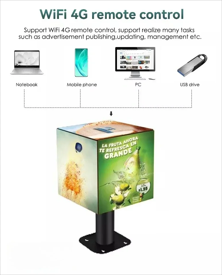 Indoor Advertising P2.5 Diode Pixel Video Logo Programmable Creative Screen Cube Diode Display Diode Cube