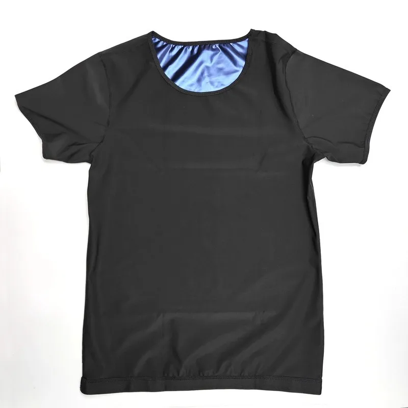 سترة تدريب الخصر للرجال قميص التخسيس عالي الضغط محدد شكل الجسم للتمرين في صالة الألعاب الرياضية، امتصاص العرق للتحكم في البطن وحرق الدهون #2