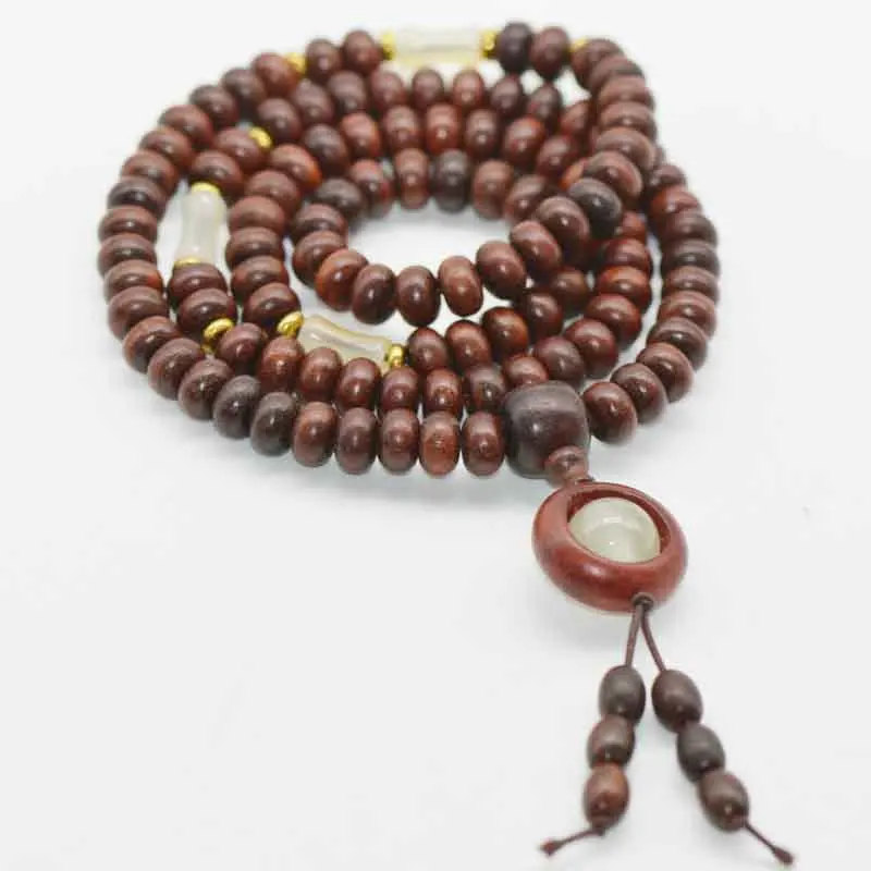 African Pterocarpus Santalinus Abacus Beads Luminous Lucky Pendant Men's and Women's Luminous Festival Height Wooden Cultural Ar