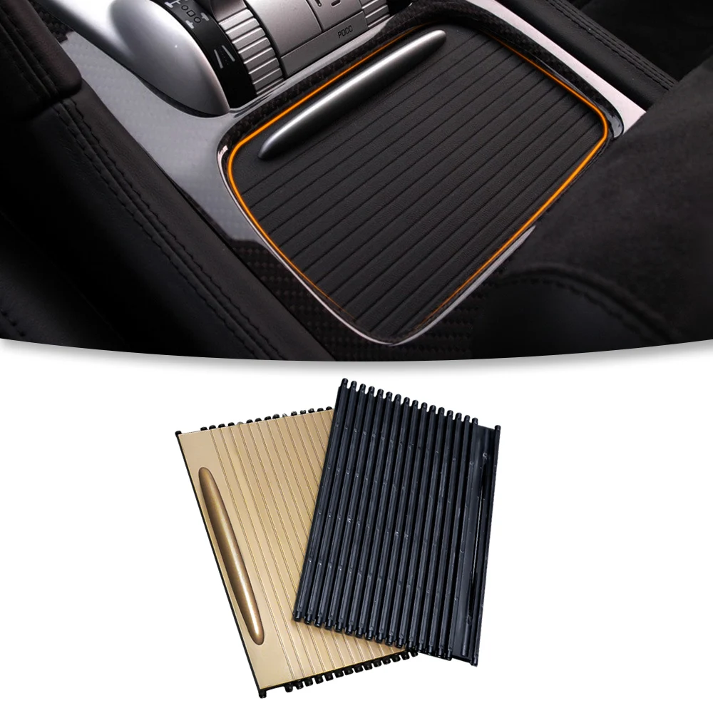 7L5862531 For Porsche Cayenne Car Front Center Console Cup Holder Roller Blind Cover Fit 2003-2010 - view 3